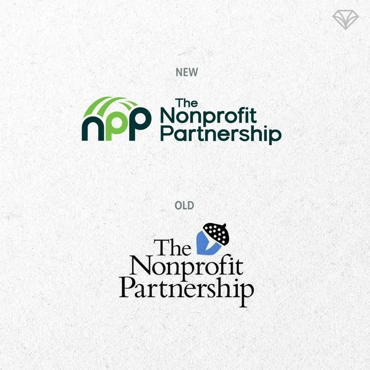 The Nonprofit Partnership logo, old version and new version